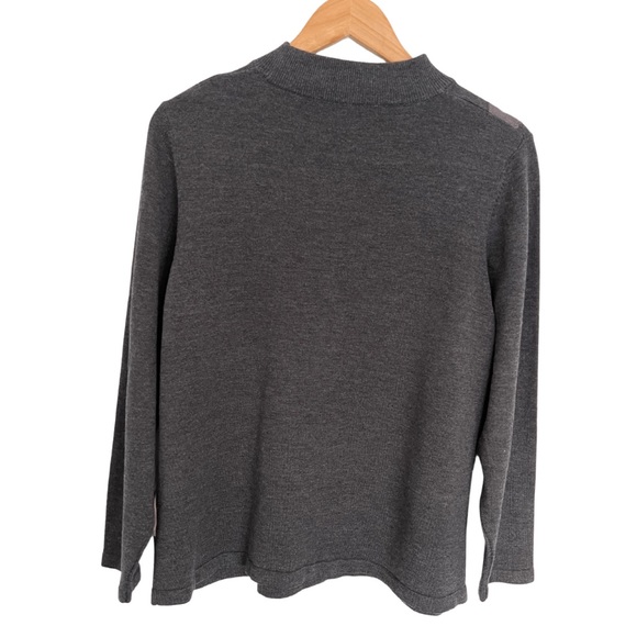 GREY COLOR BLOCK SWEATER - LONG SLEEVE - Picture 3 of 8
